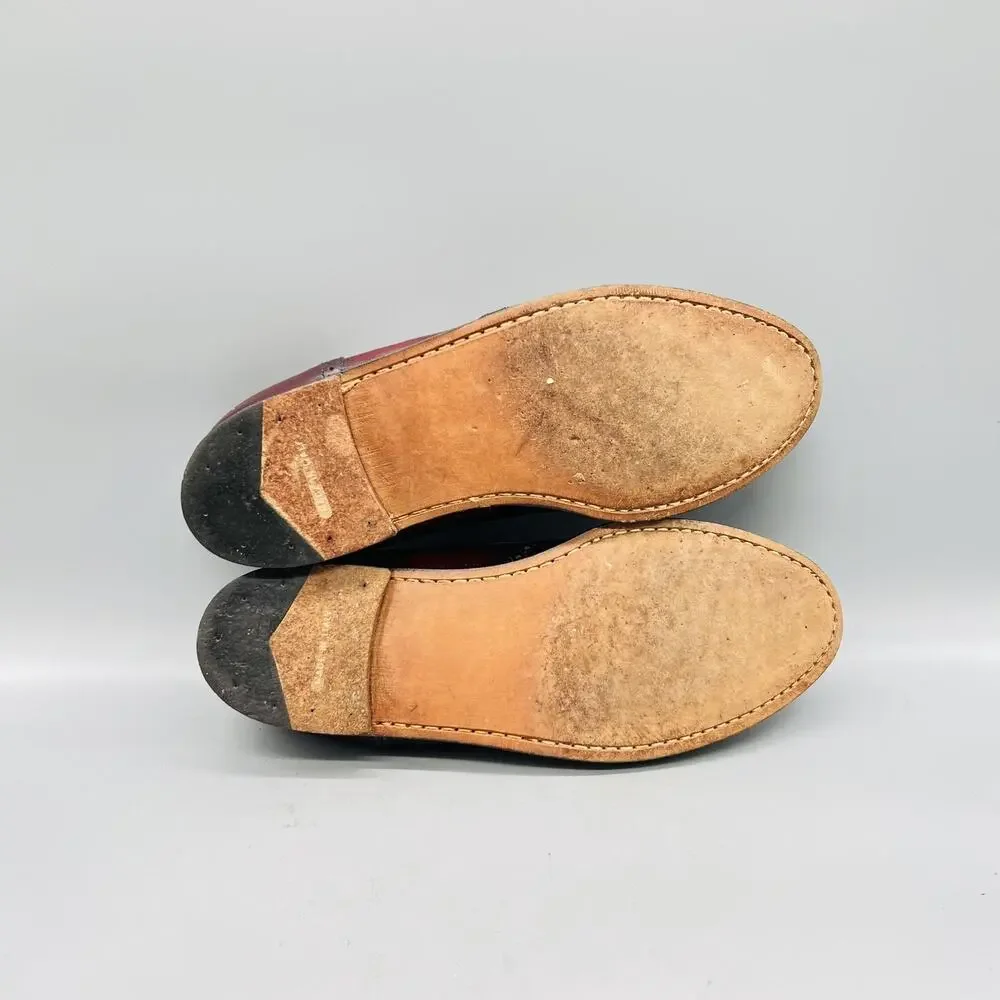 Cole Haan Shoes Mens 10.5 Brown Leather Tassel Loafers Vintage Dress Made USA
